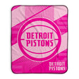 Pixsona Detroit Pistons Pink Motion Pixel Fleece Blanket