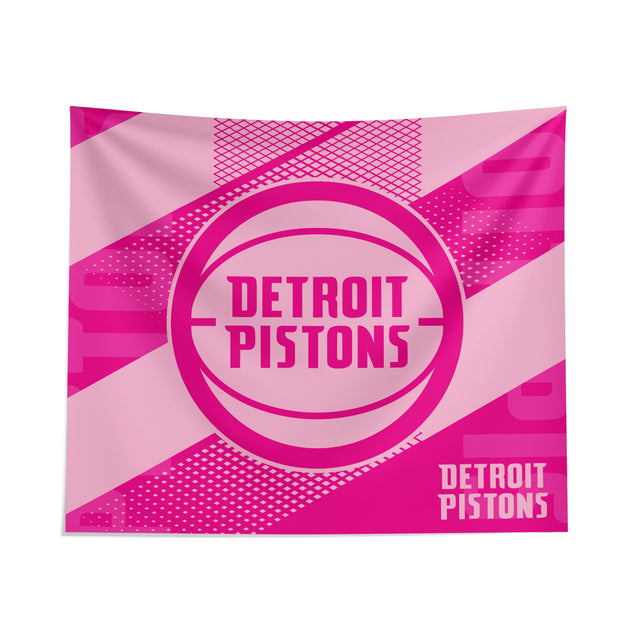 Pixsona Detroit Pistons Pink Motion Tapestry