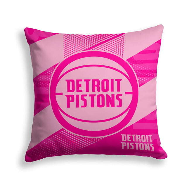 Pixsona Detroit Pistons Pink Motion Throw Pillow