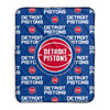 Pixsona Pixel Fleece Blankets Detroit Pistons Repeat Pixel Fleece Blanket | Personalized | Custom