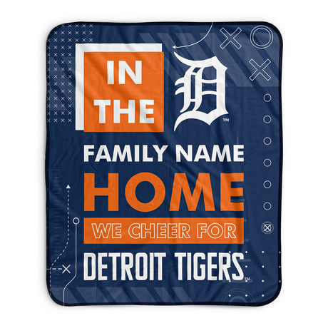 Pixsona Detroit Tigers Cheer Pixel Fleece Blanket | Personalized | Custom