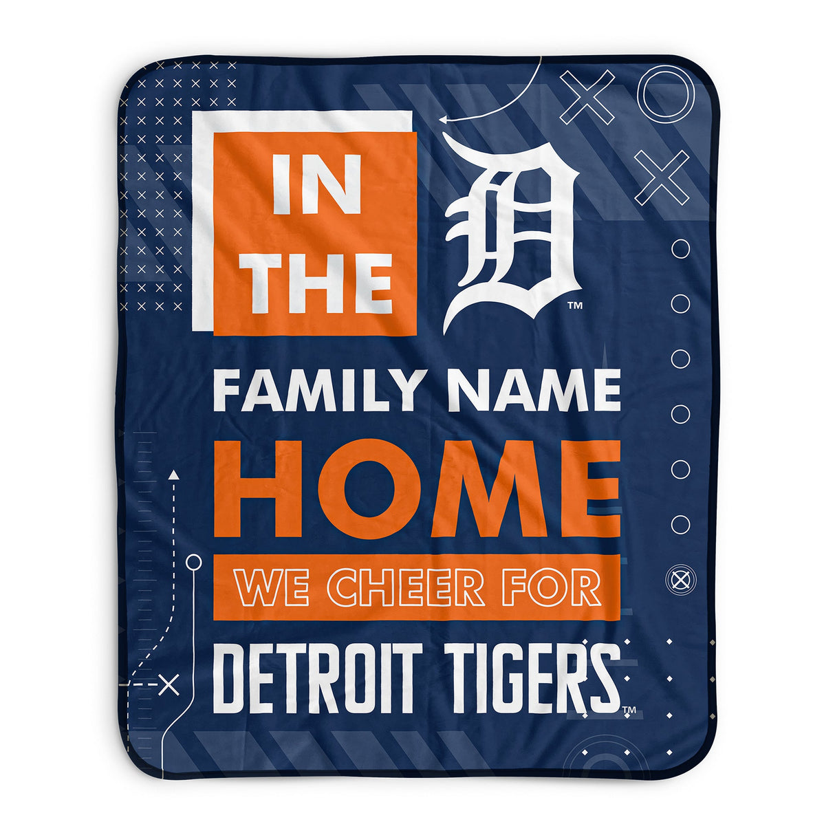 Pixsona Detroit Tigers Cheer Pixel Fleece Blanket | Personalized | Custom