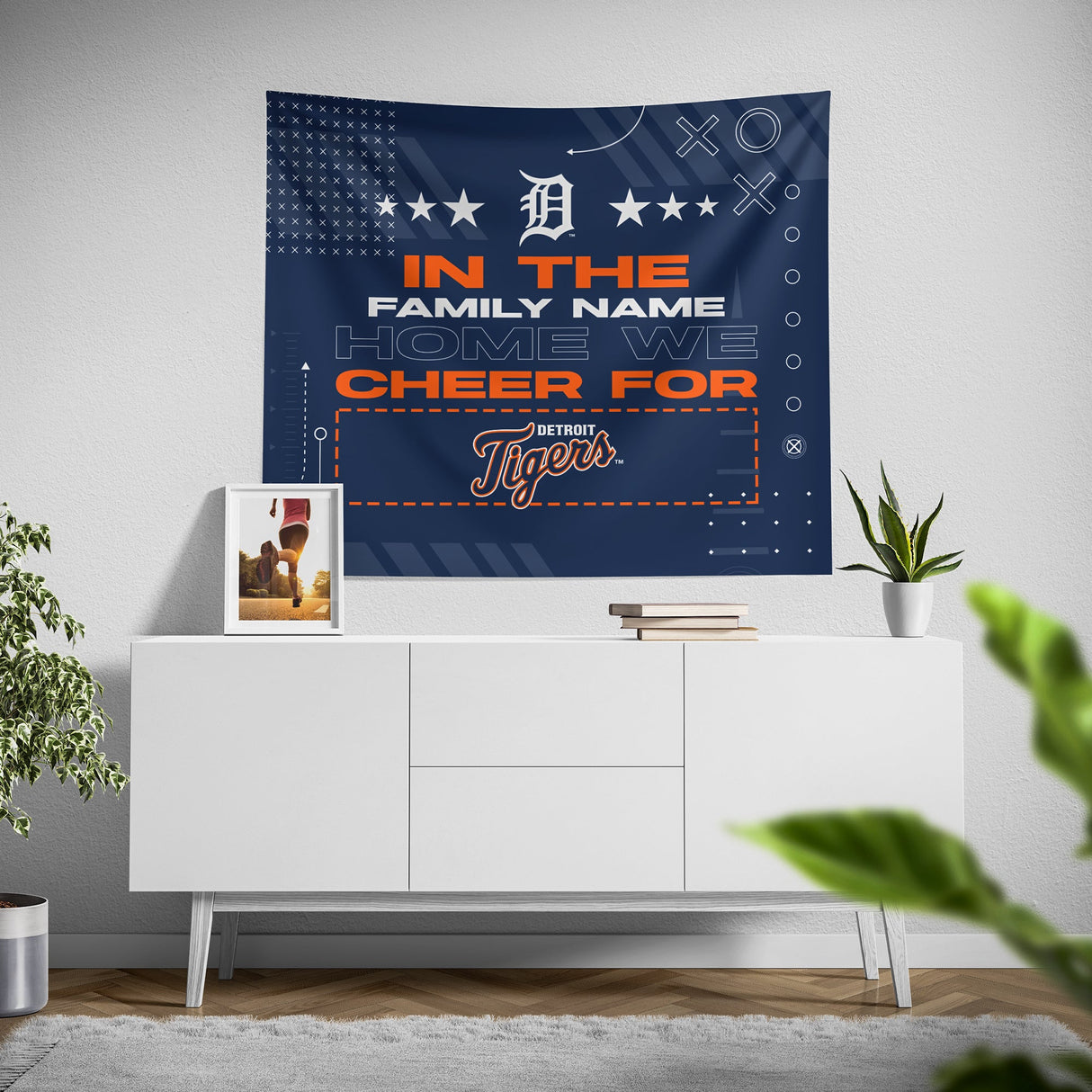 Pixsona Detroit Tigers Cheer Tapestry | Personalized | Custom