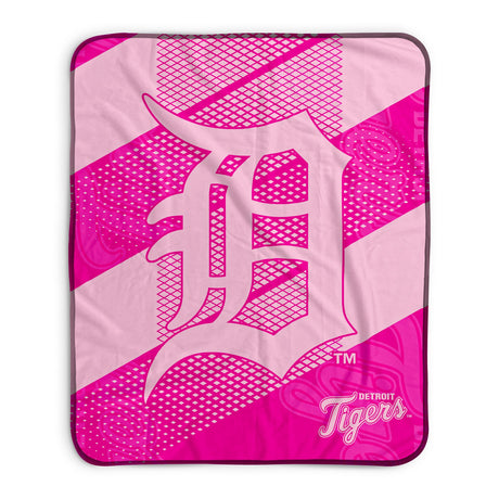 Pixsona Detroit Tigers Pink Motion Pixel Fleece Blanket