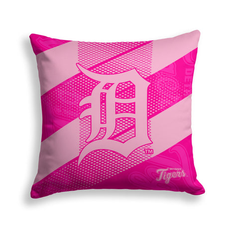 Pixsona Detroit Tigers Pink Motion Throw Pillow