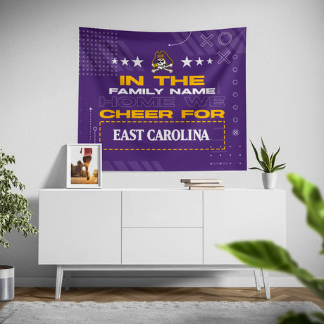 Pixsona East Carolina Pirates Cheer Tapestry | Personalized | Custom