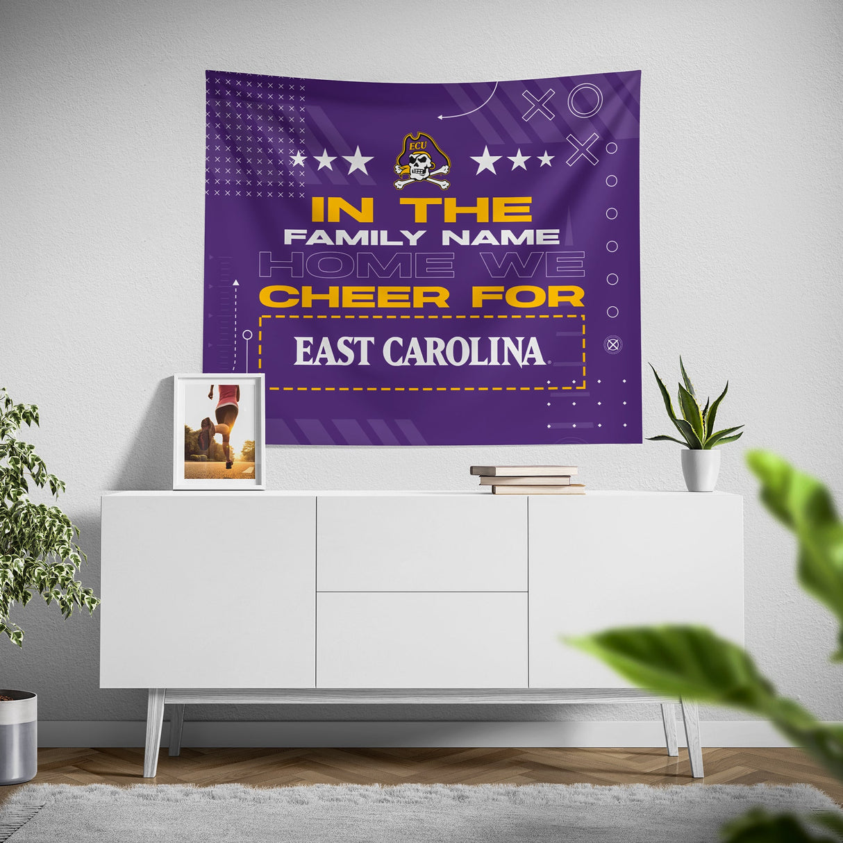 Pixsona East Carolina Pirates Cheer Tapestry | Personalized | Custom