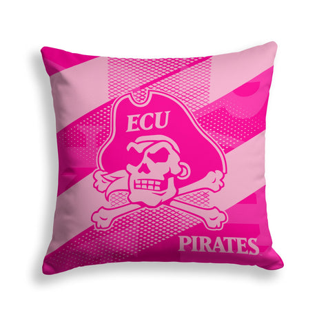 Pixsona East Carolina Pirates Pink Motion Throw Pillow