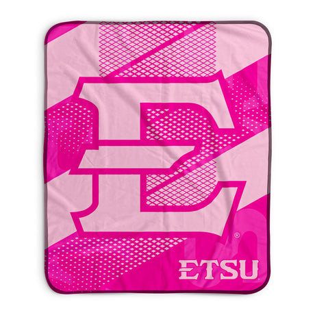 Pixsona East Tennessee Buccaneers Pink Motion Pixel Fleece Blanket