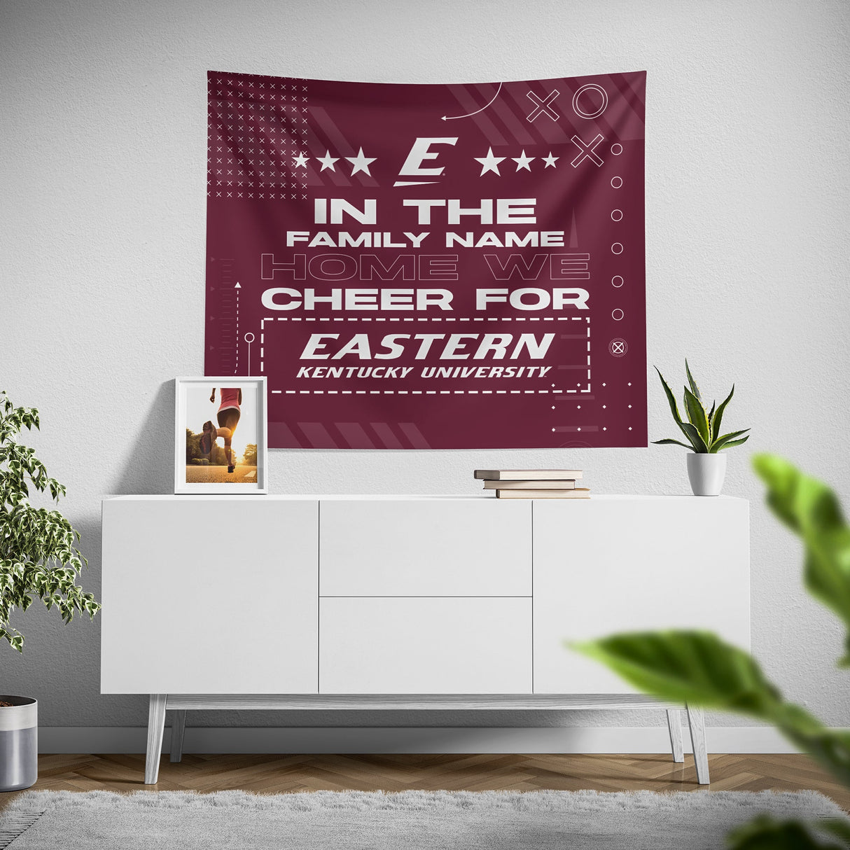 Pixsona Eastern Kentucky Colonels Cheer Tapestry | Personalized | Custom