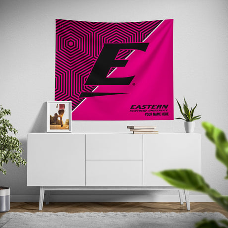 Pixsona Eastern Kentucky Colonels Pink Implosion Tapestry | Personalized | Custom