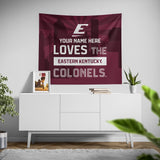 Pixsona Eastern Kentucky Colonels Skyline Tapestry | Personalized | Custom