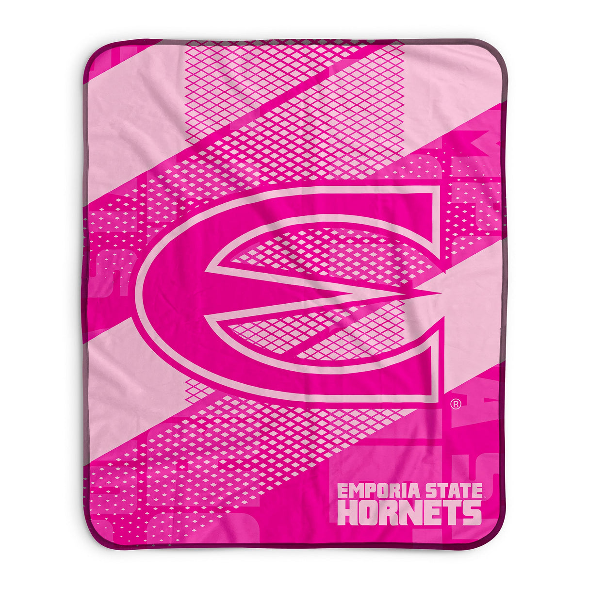 Pixsona Emporia State Hornets Pink Motion Pixel Fleece Blanket