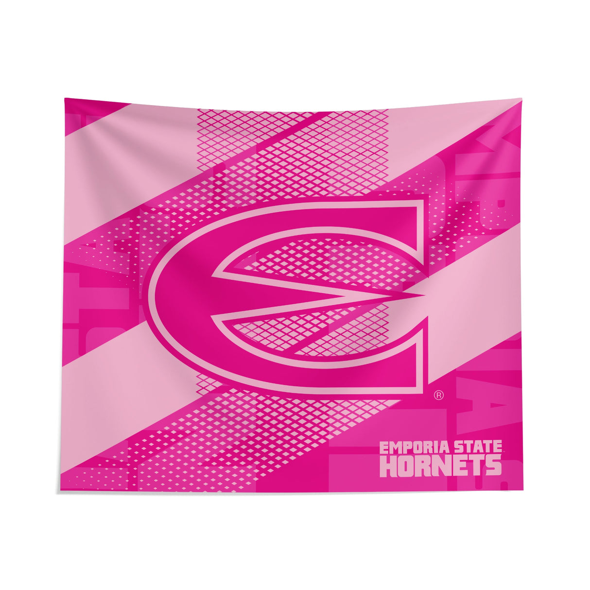 Pixsona Emporia State Hornets Pink Motion Tapestry