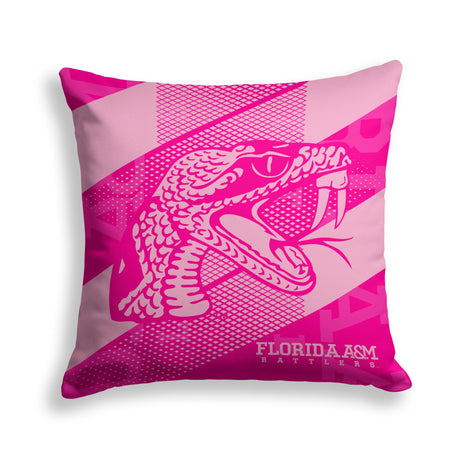 Pixsona FAMU Rattlers Pink Motion Throw Pillow