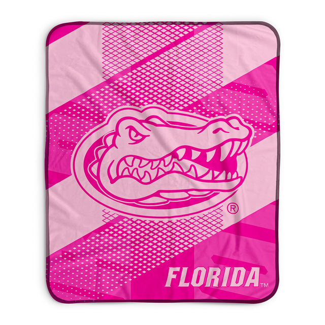 Pixsona Florida Gators Pink Motion Pixel Fleece Blanket