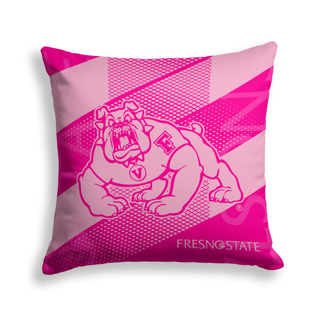 Pixsona Fresno State Bulldogs Pink Motion Throw Pillow