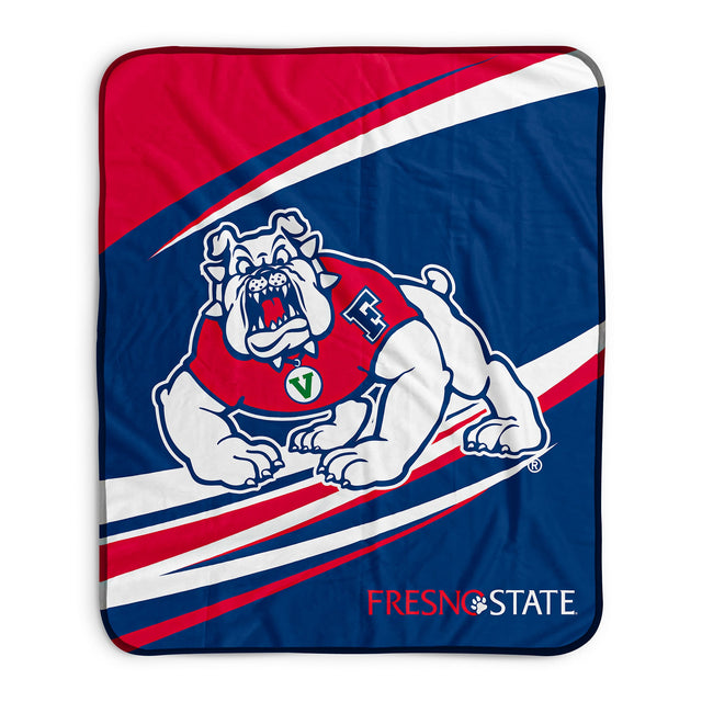 Pixsona Fresno State Bulldogs Velocity Pixel Fleece Blanket