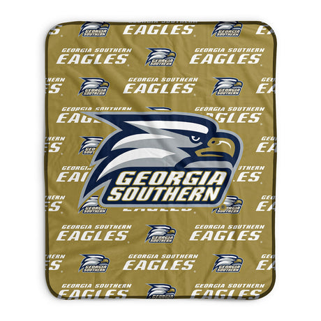 Pixsona Georgia Southern Eagles Repeat Pixel Fleece Blanket