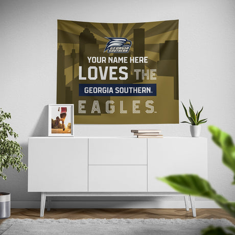 Pixsona Georgia Southern Eagles Skyline Tapestry | Personalized | Custom