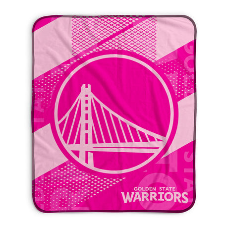 Pixsona Golden State Warriors Pink Motion Pixel Fleece Blanket