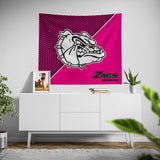 Pixsona Gonzaga Bulldogs Pink Implosion Tapestry | Personalized | Custom