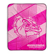 Pixsona Gonzaga Bulldogs Pink Motion Pixel Fleece Blanket