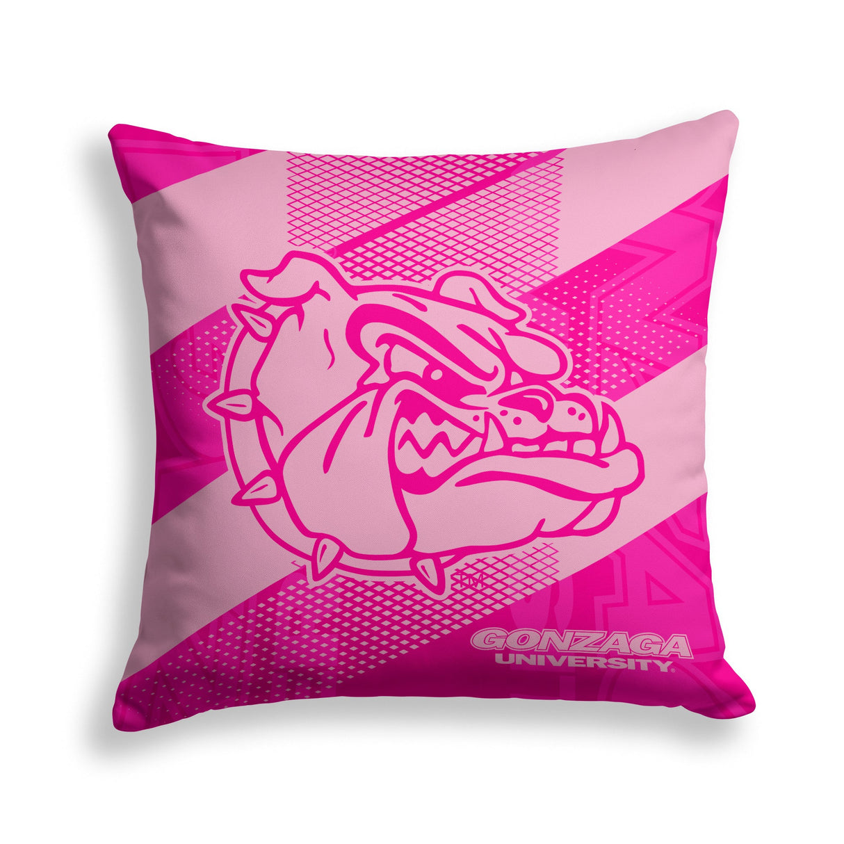 Pixsona Gonzaga Bulldogs Pink Motion Throw Pillow