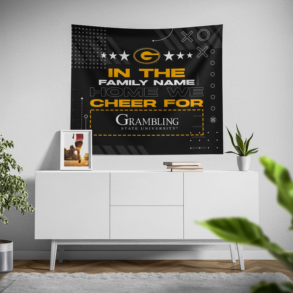 Pixsona Grambling Tigers Cheer Tapestry | Personalized | Custom