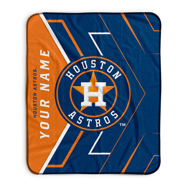 Pixsona Houston Astros Glow Pixel Fleece Blanket | Personalized | Custom