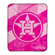 Pixsona Houston Astros Pink Motion Pixel Fleece Blanket