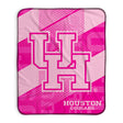 Pixsona Houston Cougars Pink Motion Pixel Fleece Blanket