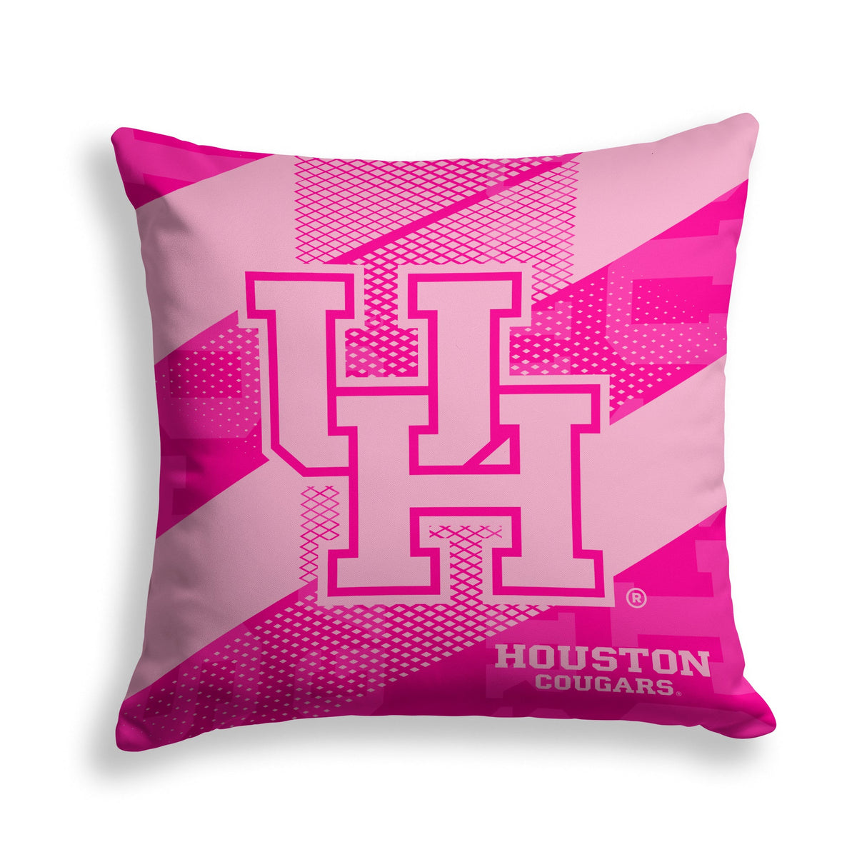 Pixsona Houston Cougars Pink Motion Throw Pillow