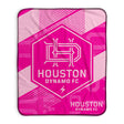 Pixsona Houston Dynamo Pink Motion Pixel Fleece Blanket