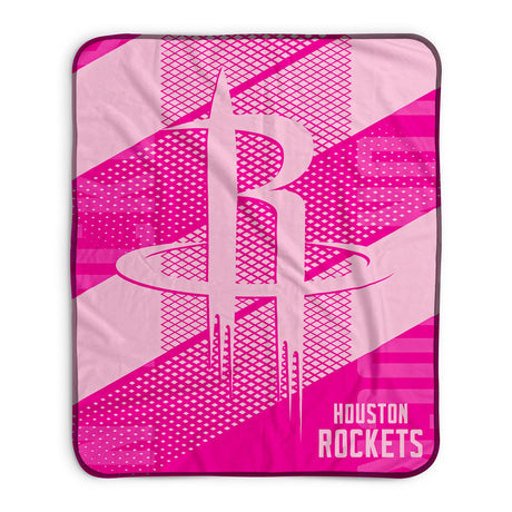 Pixsona Houston Rockets Pink Motion Pixel Fleece Blanket