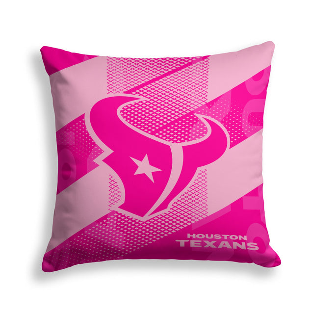 Pixsona Houston Texans Pink Motion Throw Pillow