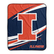 Pixsona Illinois Fighting Illini Velocity Pixel Fleece Blanket