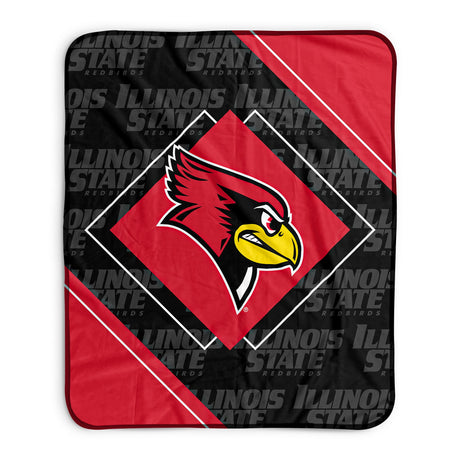 Pixsona Illinois State Redbirds Boxed Pixel Fleece Blanket