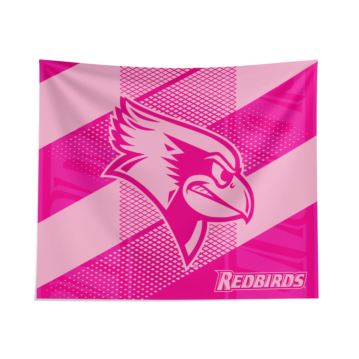 Pixsona Illinois State Redbirds Pink Motion Tapestry