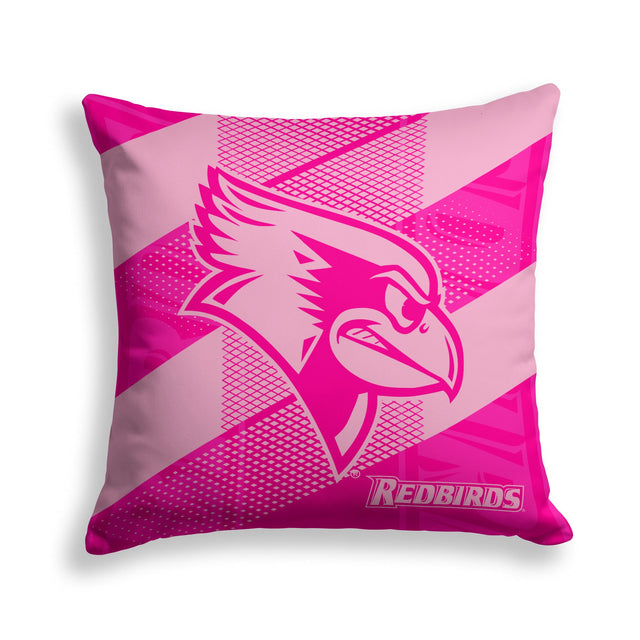 Pixsona Illinois State Redbirds Pink Motion Throw Pillow