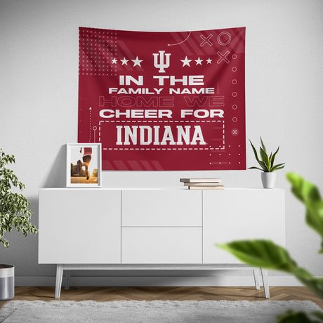 Pixsona Indiana Hoosiers Cheer Tapestry | Personalized | Custom