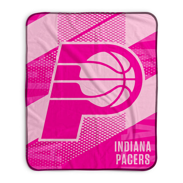 Pixsona Indiana Pacers Pink Motion Pixel Fleece Blanket