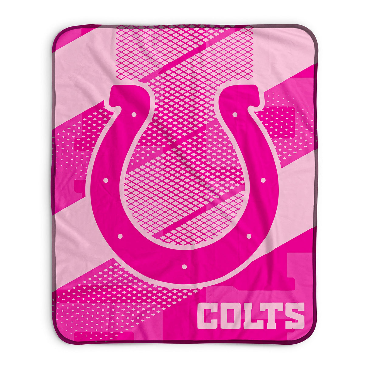 Pixsona Indianapolis Colts Pink Motion Pixel Fleece Blanket