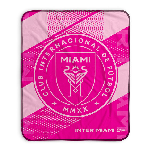 Pixsona Inter Miami CF Pink Motion Pixel Fleece Blanket