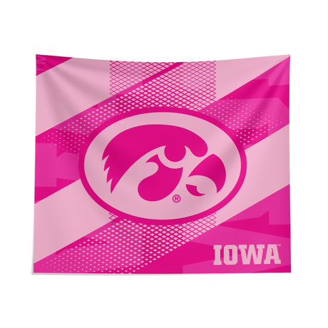 Pixsona Iowa Hawkeyes Pink Motion Tapestry