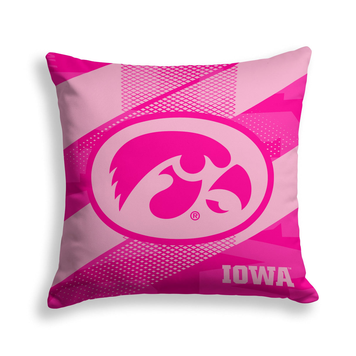 Pixsona Iowa Hawkeyes Pink Motion Throw Pillow