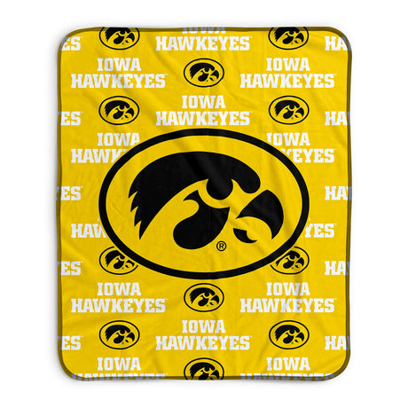 Pixsona Iowa Hawkeyes Repeat Pixel Fleece Blanket