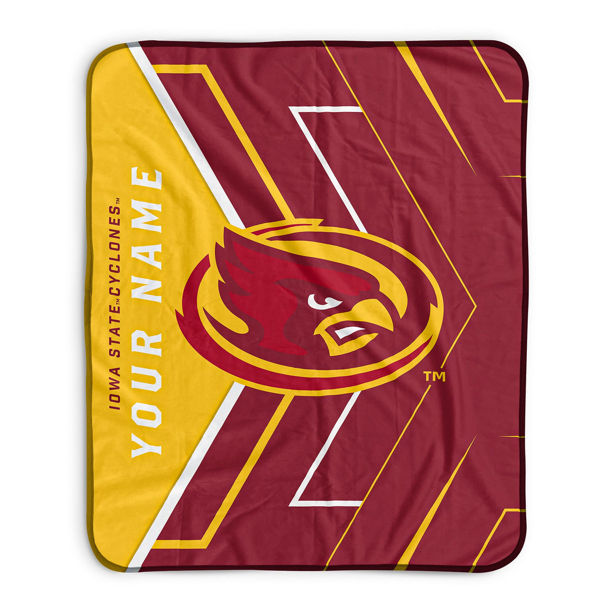 Pixsona Iowa State Cyclones Glow Pixel Fleece Blanket | Personalized | Custom