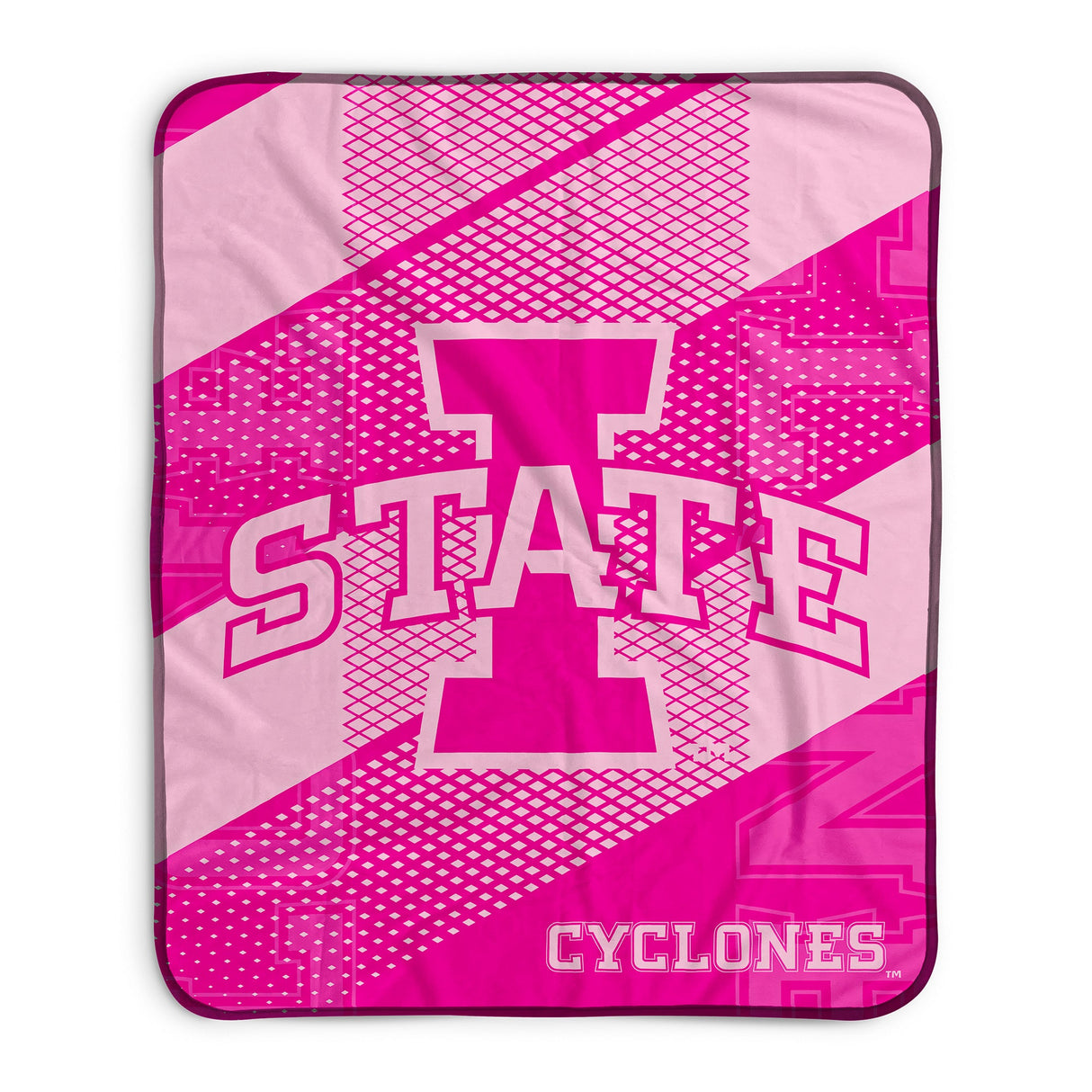 Pixsona Iowa State Cyclones Pink Motion Pixel Fleece Blanket