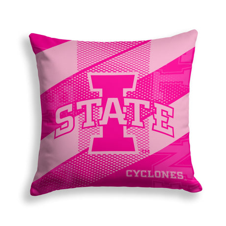 Pixsona Iowa State Cyclones Pink Motion Throw Pillow